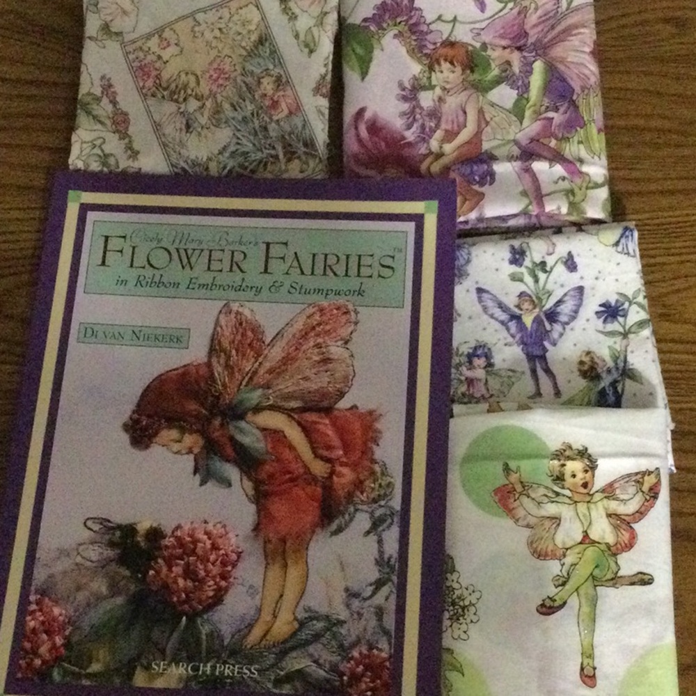 Flower Fairies Book with Flower Fairy Fabric Fat Quarters